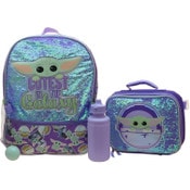 Wholesale - 5pc Mandalorian Backpack & Lunch Bag Set Star Wars, UPC: 843340247960